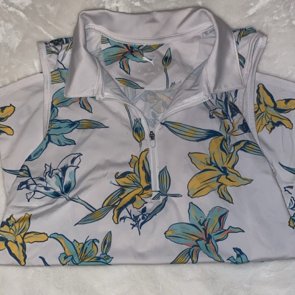 Puma White Floral Women's Blouse